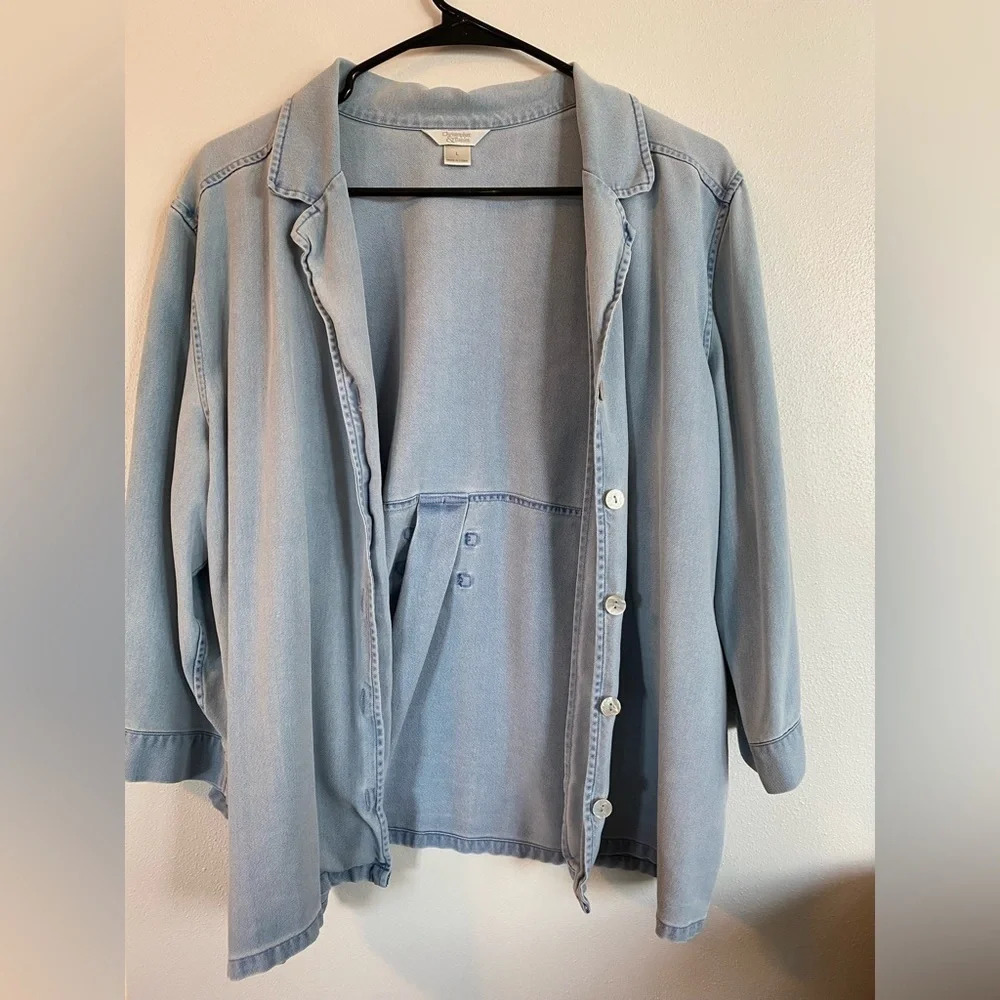 Christopher & Banks | Lightweight Denim Blouse | Size L